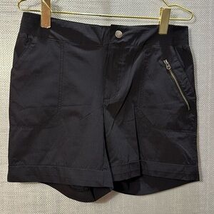 Rustic Ridge Women's Black Hiking Stretch Waist Back Band Shorts Size Medium